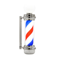 Barberio stulpas (Barber Pole) – besisukantis LED šviestuvas 88 cm, sidabrinis