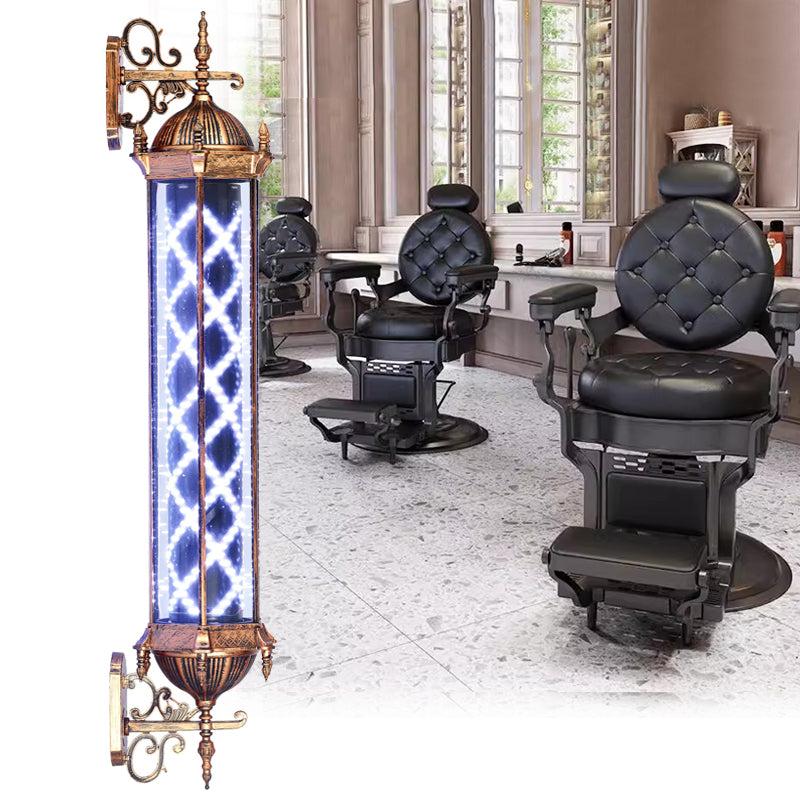 Barberio stulpas (Barber Pole) LED – 120 cm, auksinis