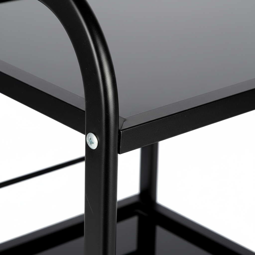 Kosmetologinis staliukas vežimėlis 101B, juodas