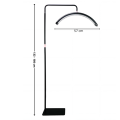 Pusmėnulio LED kosmetologinė lempa 24 W Moon Pro, juoda