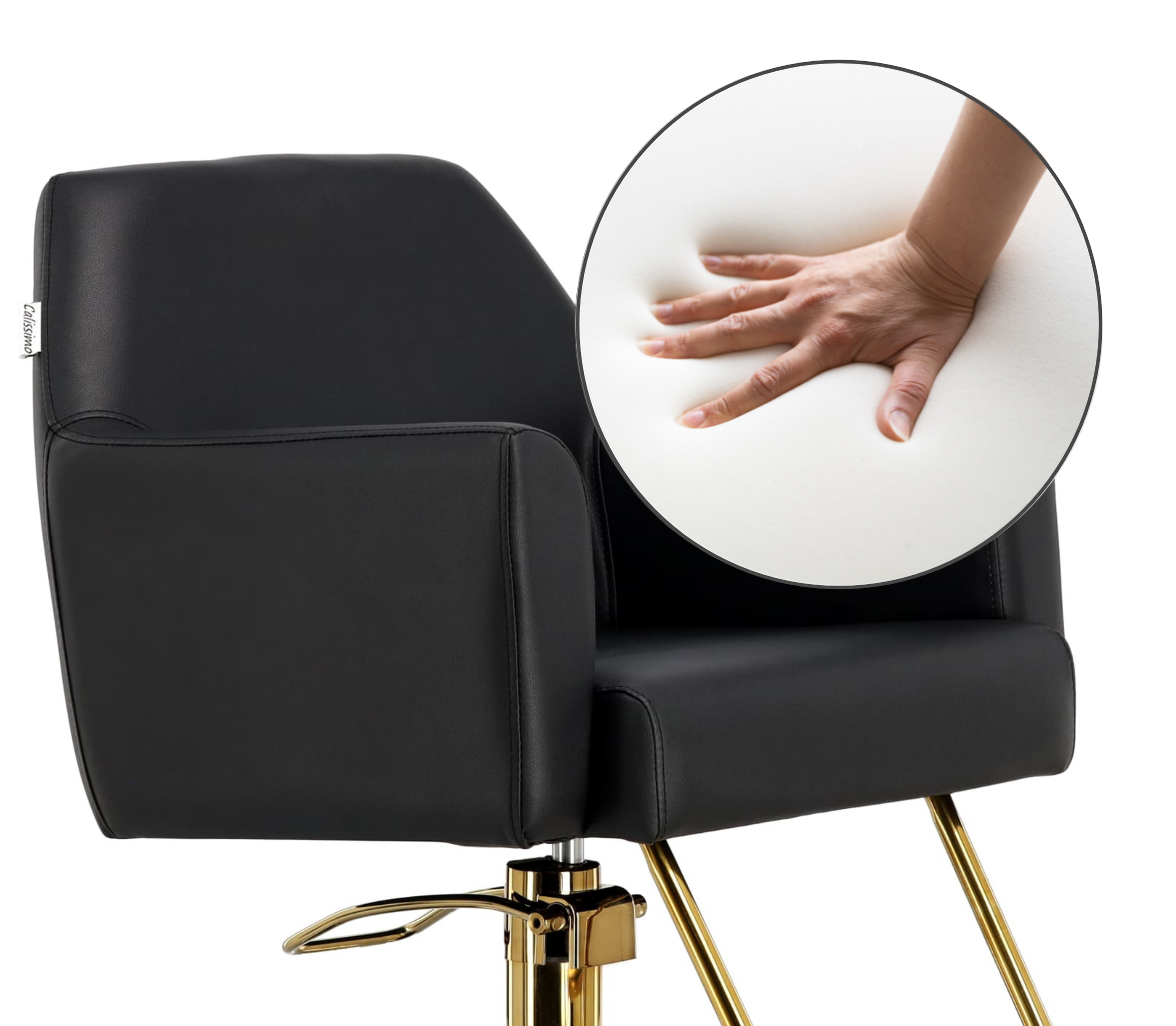 Kirpyklos kėdė Nilos, juoda