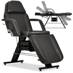 ARIA NERO beauty chair with trays, black