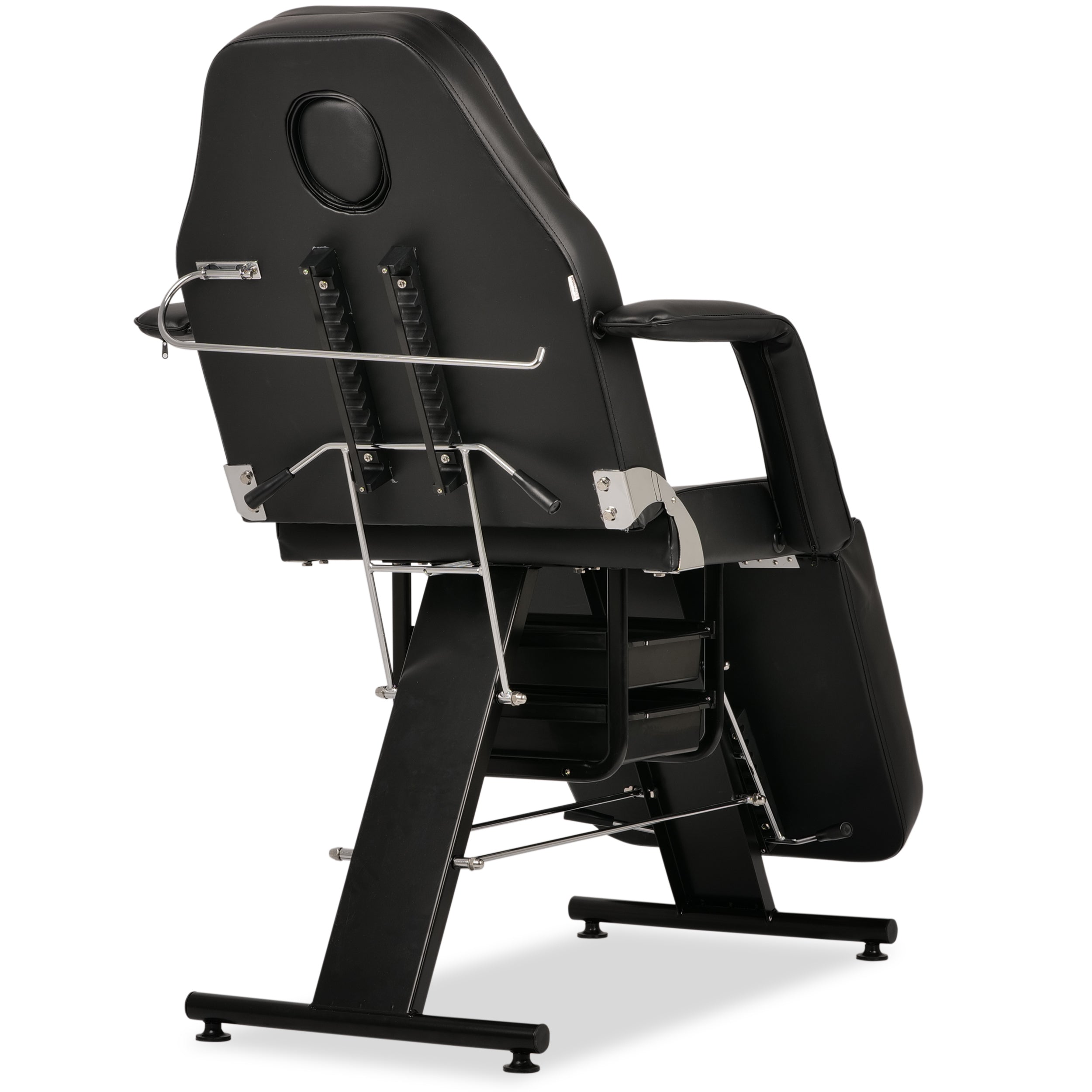 ARIA NERO beauty chair with trays, black