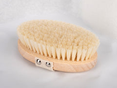 Dry massage brush - 100% bleached bristles, HABYS