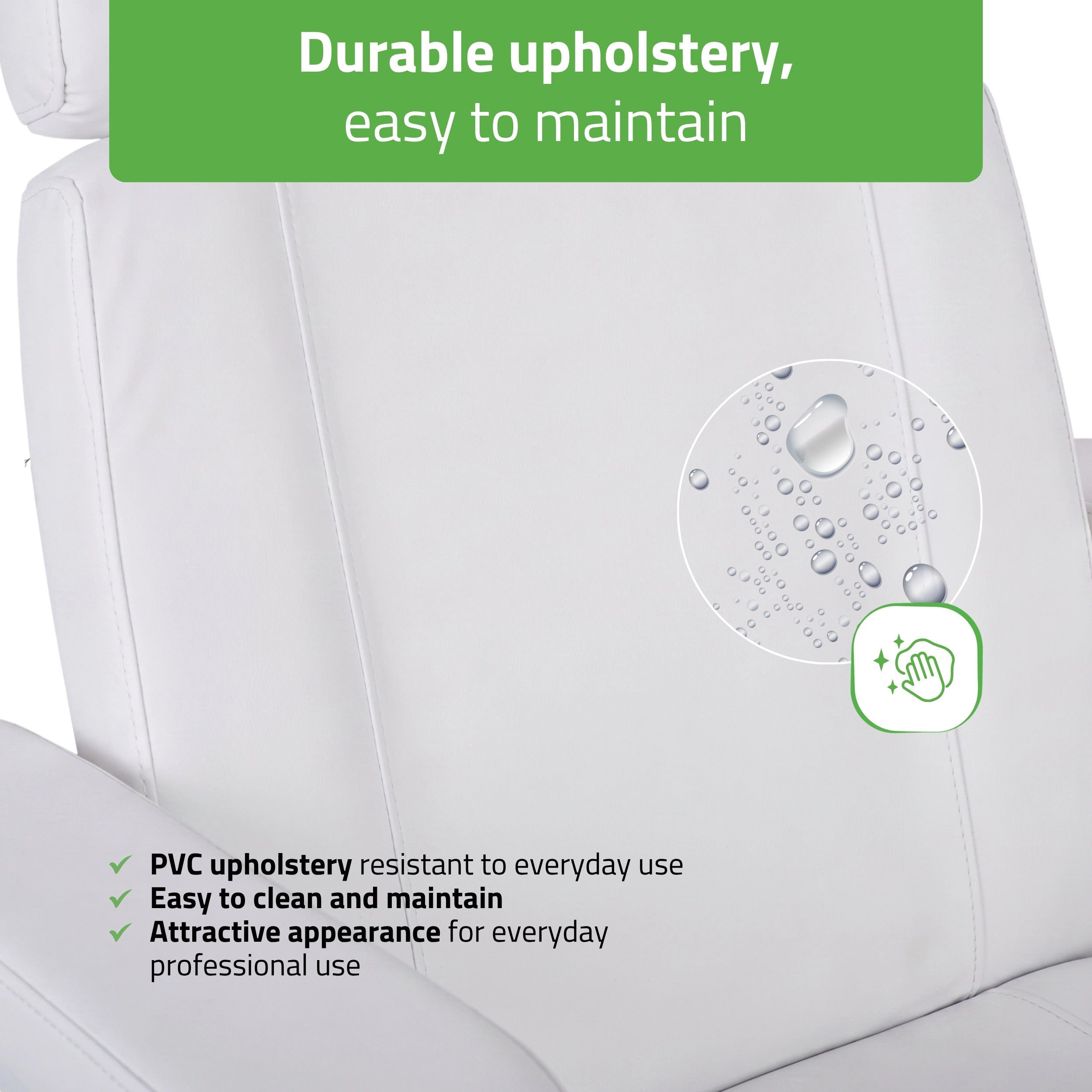 Tavia elektrinis kosmetologinis krėslas Satin Comfort K701, baltas