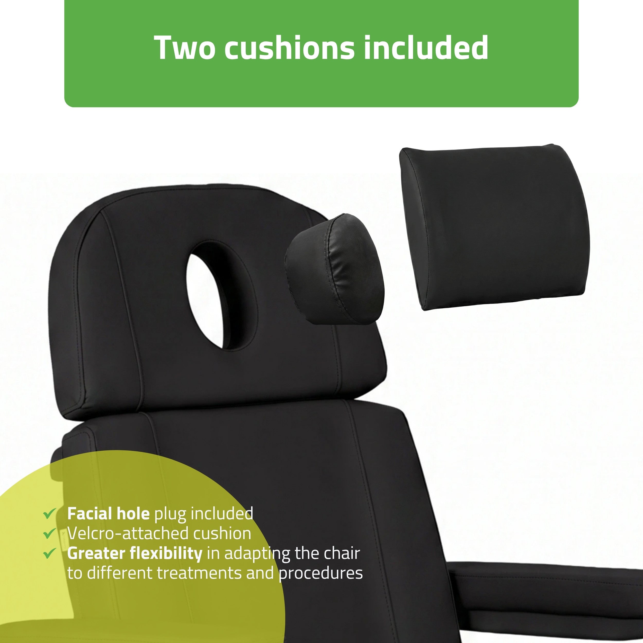 Tavia elektrinis kosmetologinis krėslas Satin Comfort K715, juodas