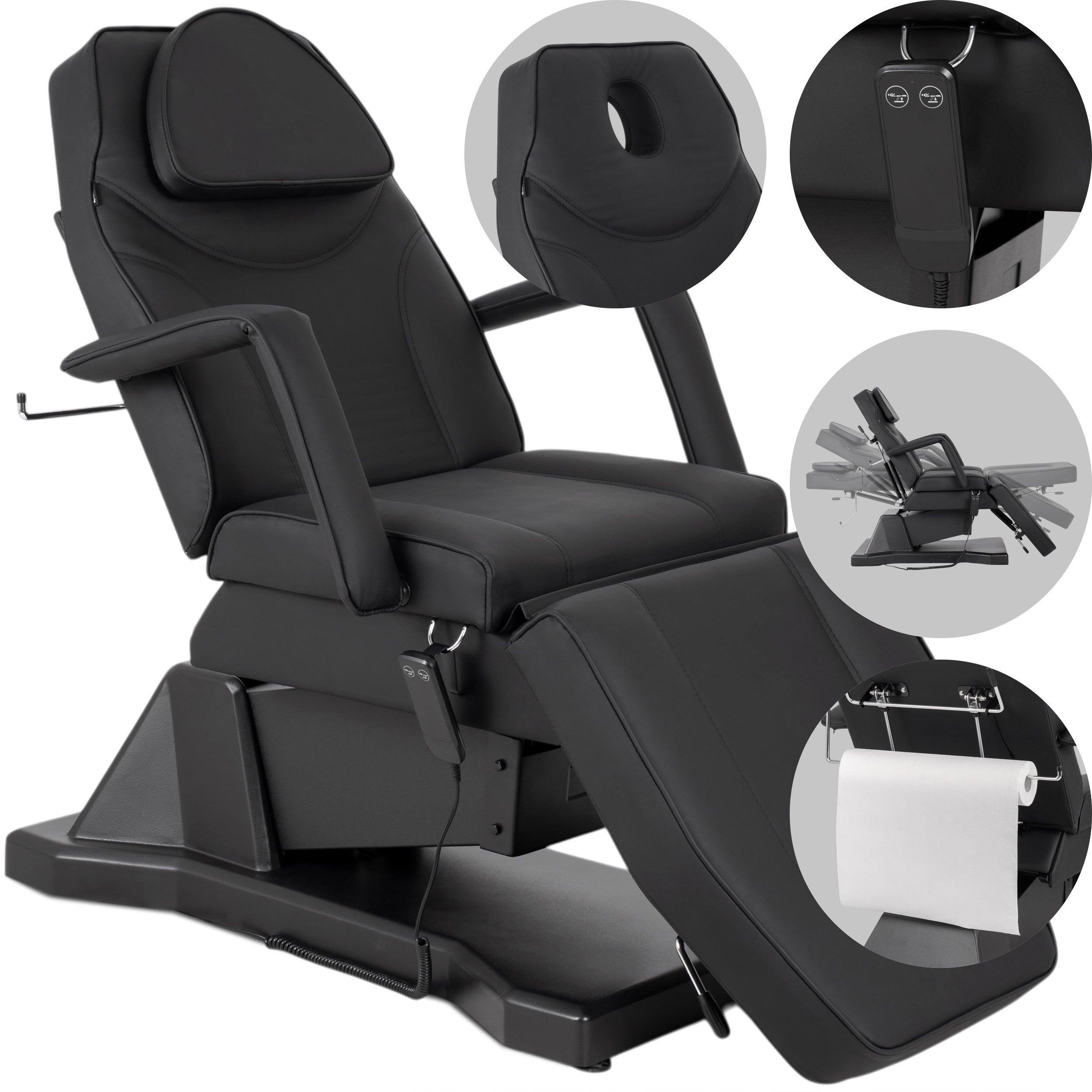 Elektrinis kosmetologinis gultas – Habys Laris Touch Core K315, juodas