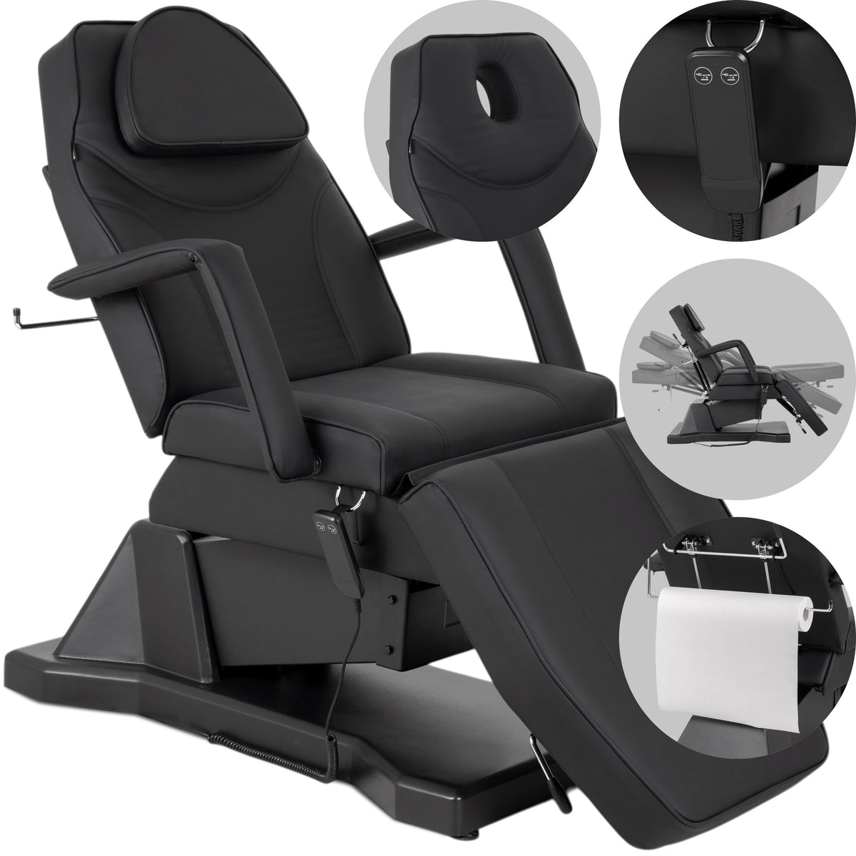 Elektrinis kosmetologinis gultas – Habys Laris Touch Core K315, juodas