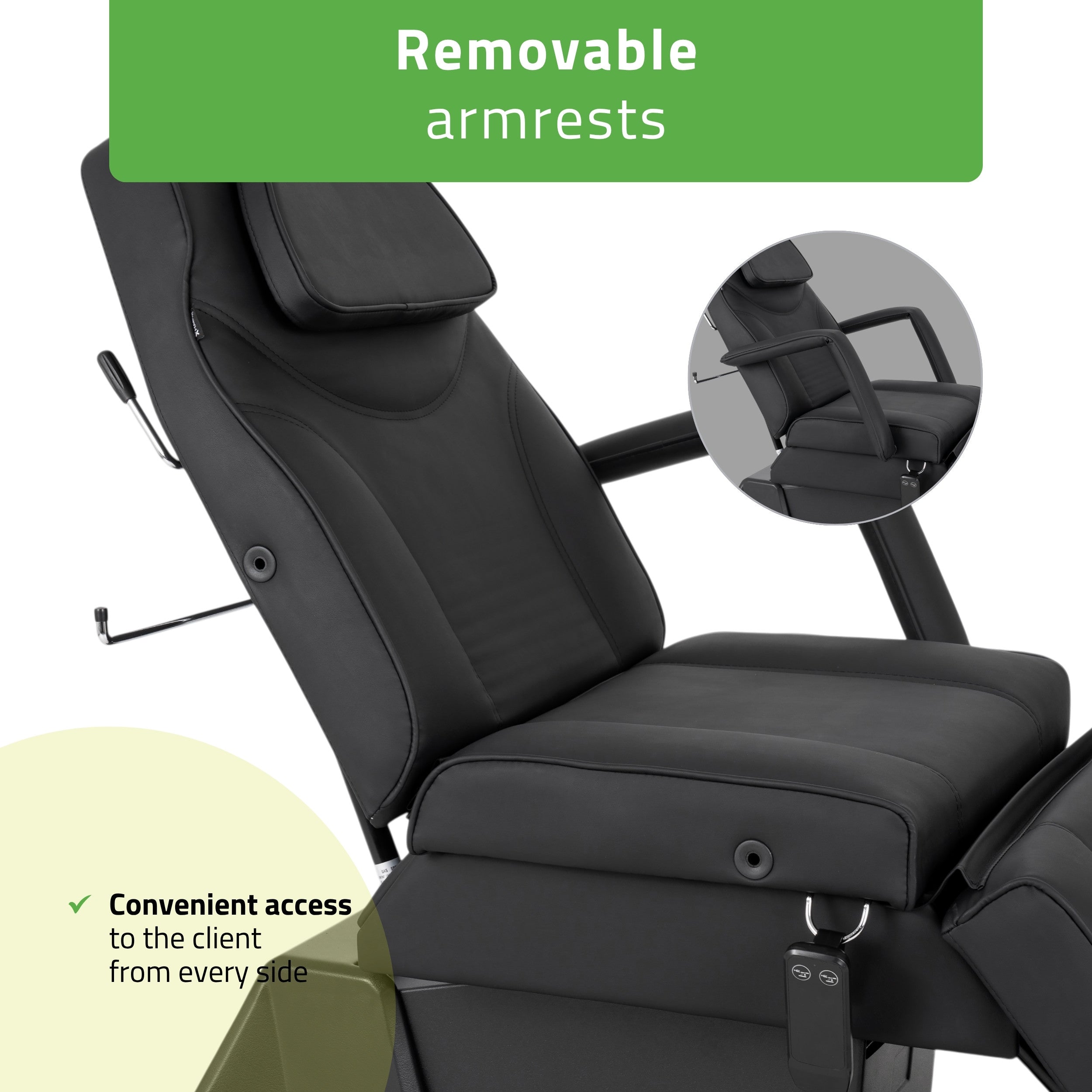 Elektrinis kosmetologinis gultas – Habys Laris Touch Core K315, juodas