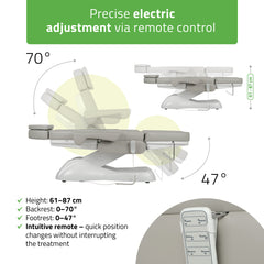 -2-Electric beauty chair Leo PRO 4 Comfy Base 522 Grey-2
