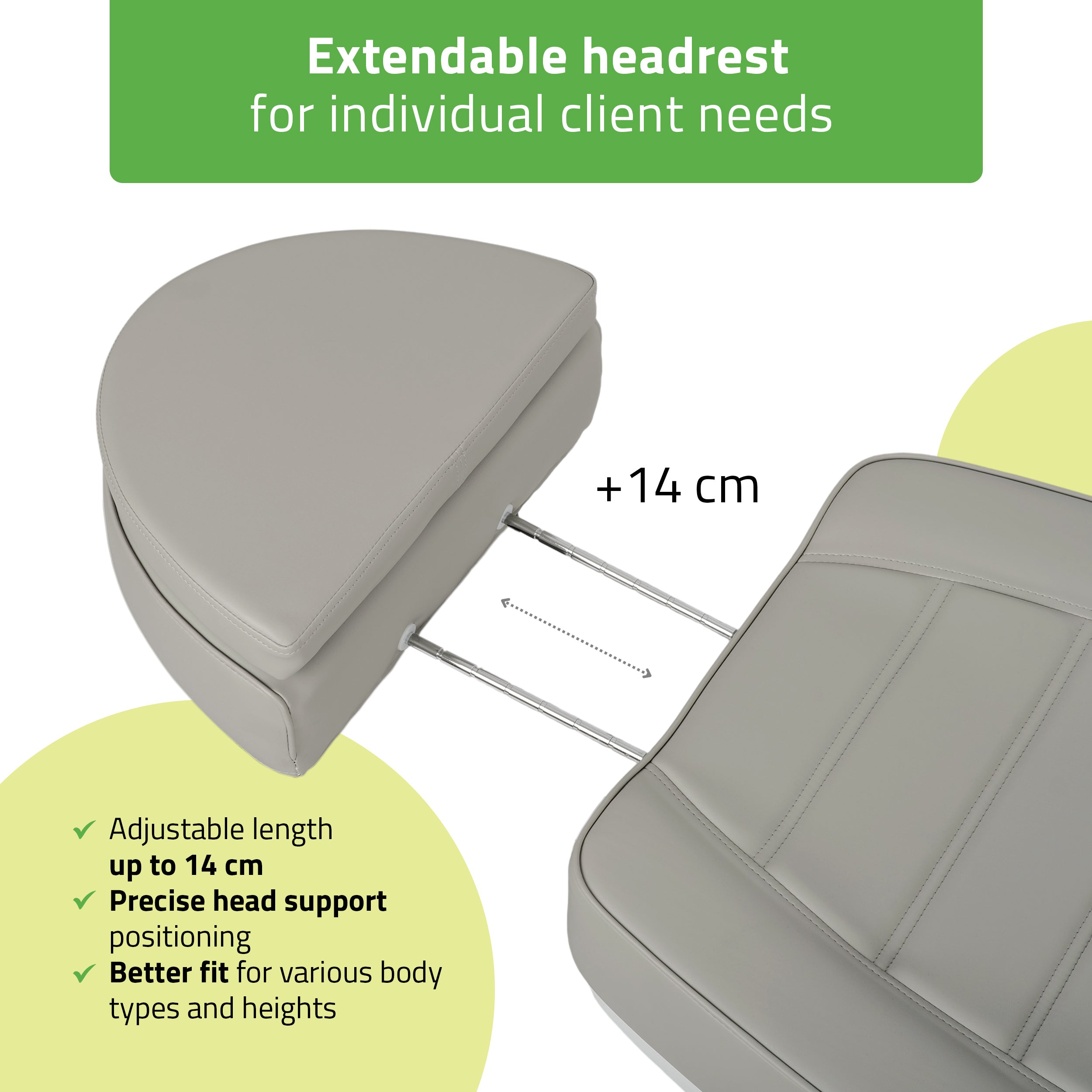 -4-Electric beauty chair Leo PRO 4 Comfy Base 522 Grey-4