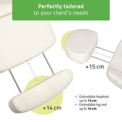 Elektrinis kosmetologinis gultas Luxoria PRO 5 K701 – sniego baltumo