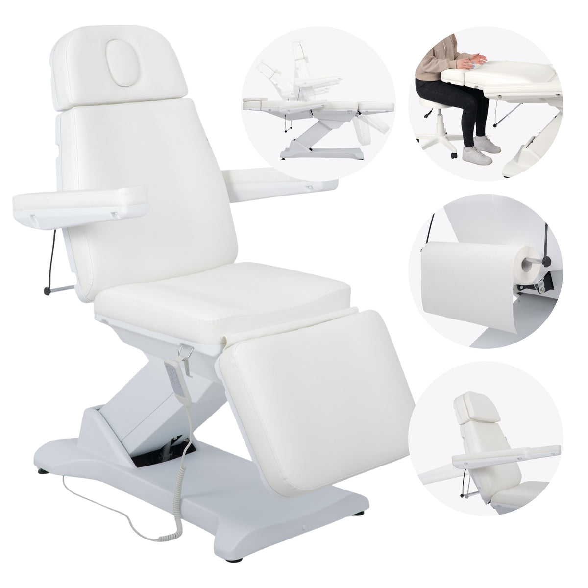 Selia PRO 4 Touch Core K315 elektrinis kosmetologinis gultas baltas Habys