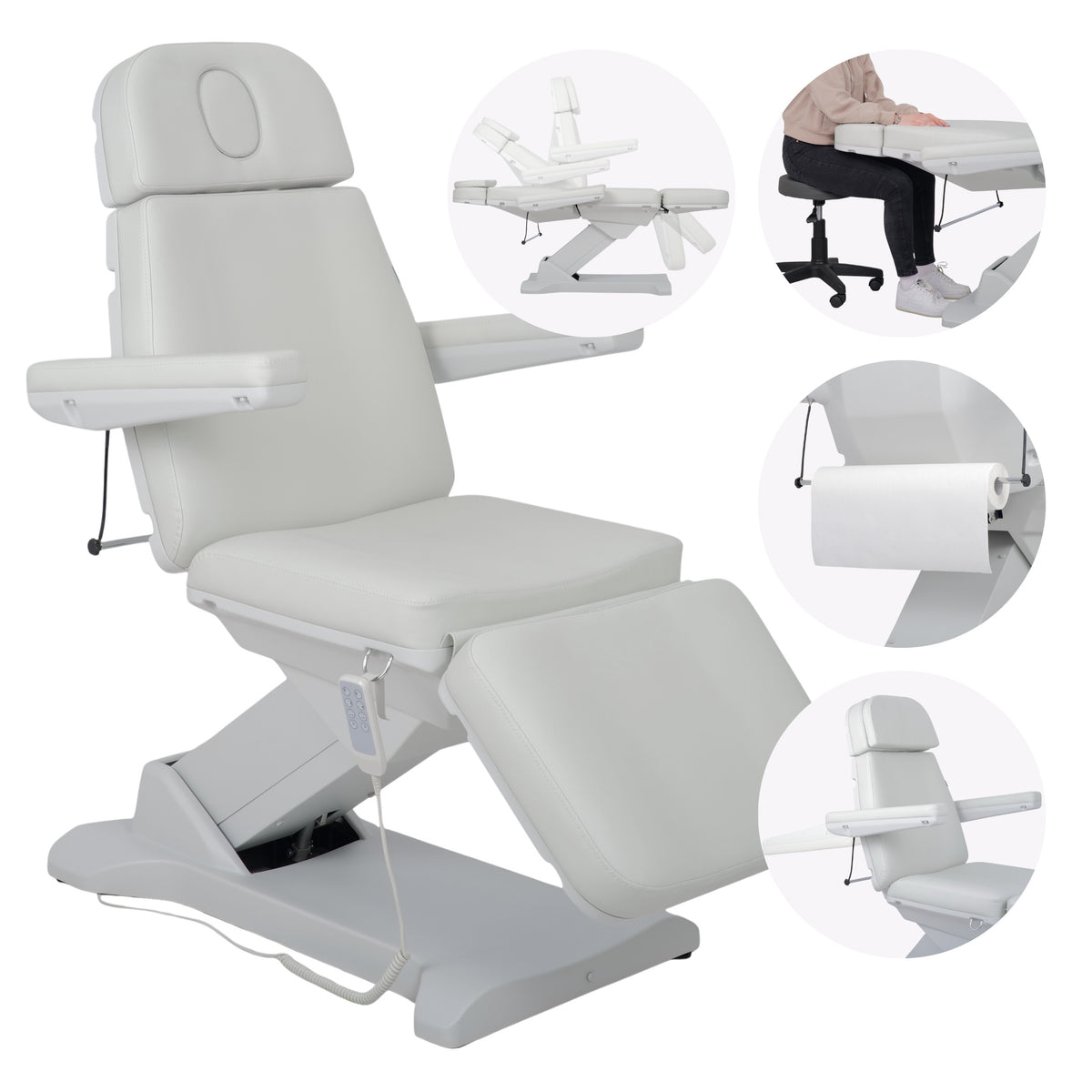 Selia PRO 4 Touch Core K315 elektrinis kosmetologinis gultas pilkas Habys