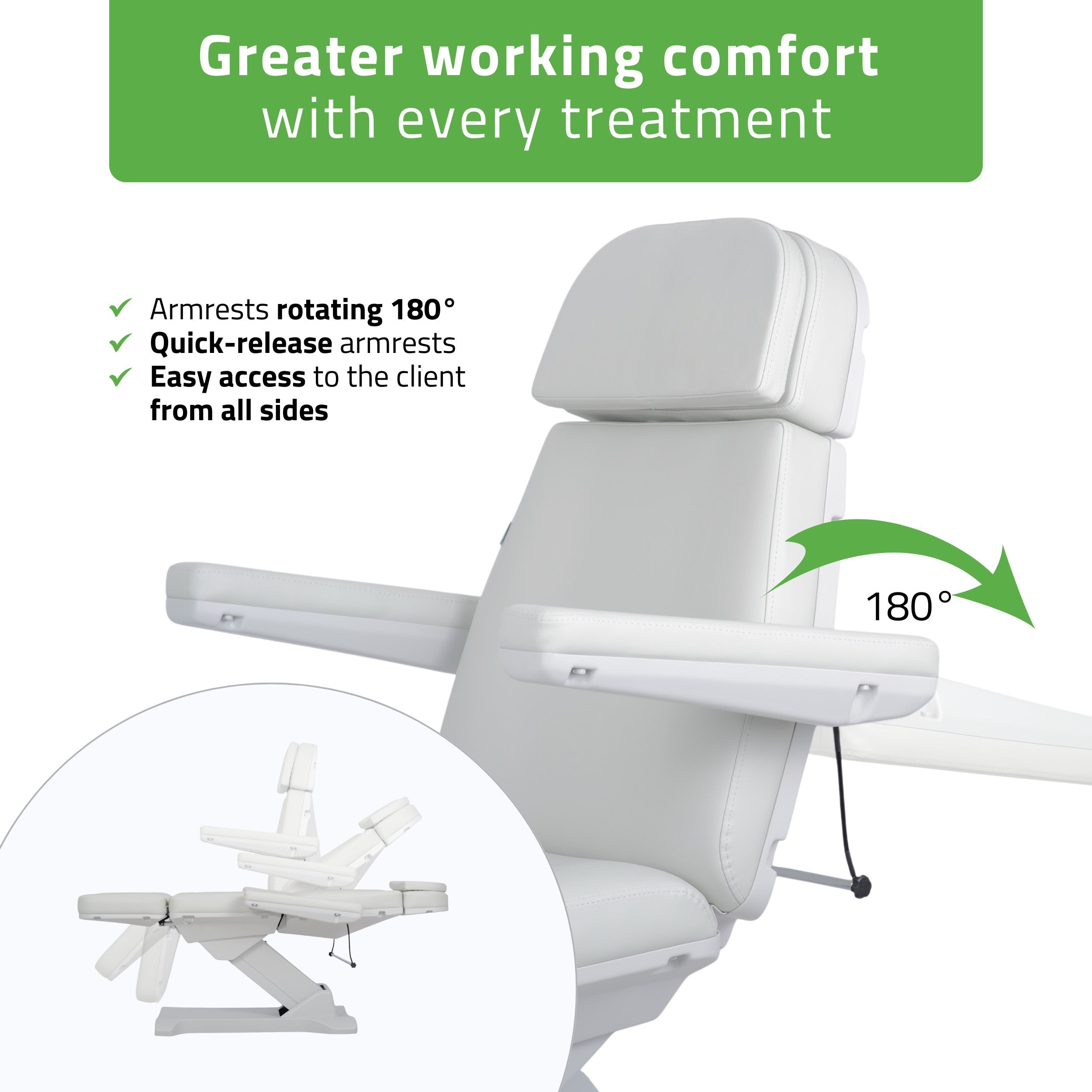 Selia PRO 4 Touch Core K315 elektrinis kosmetologinis gultas pilkas Habys