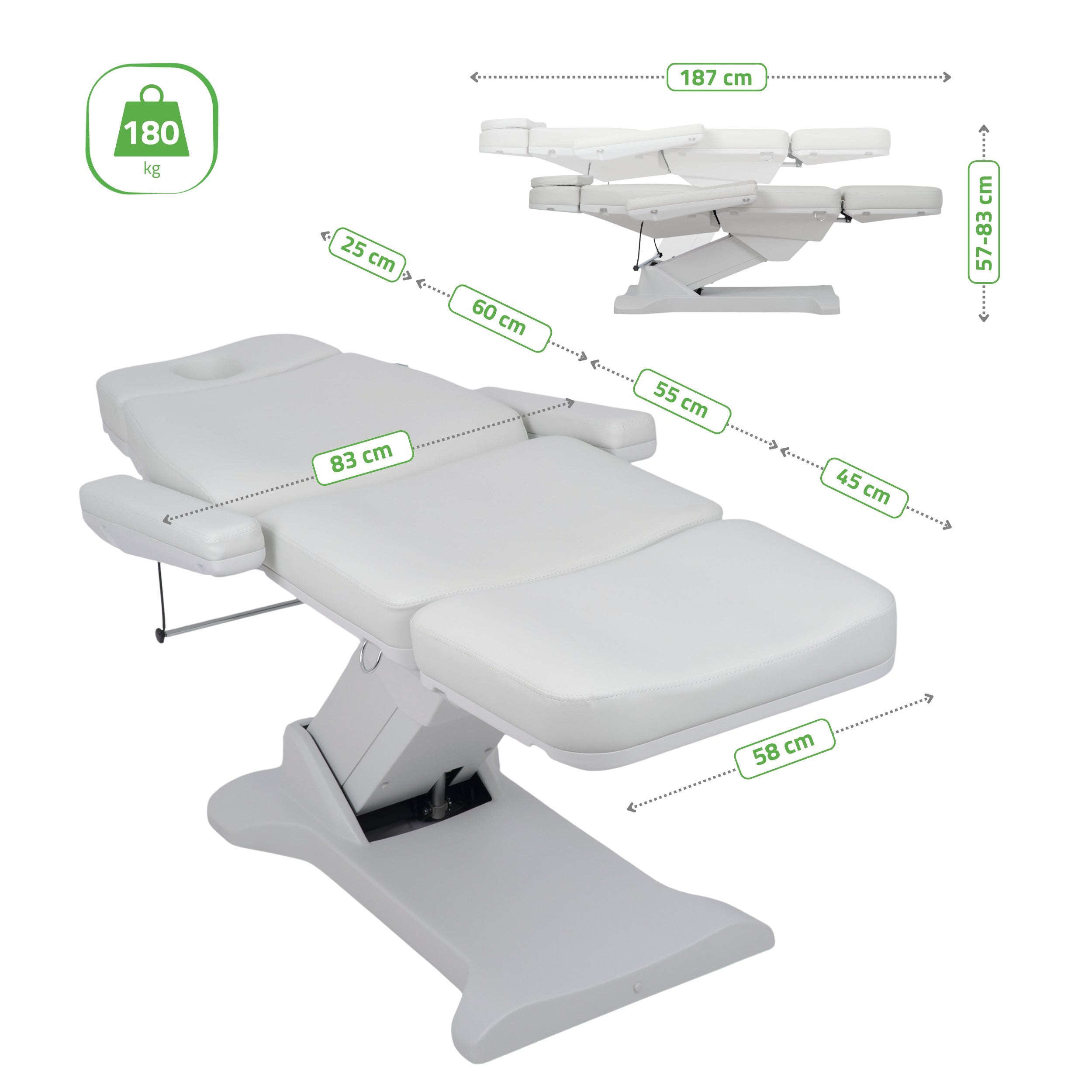 Selia PRO 4 Touch Core K315 elektrinis kosmetologinis gultas pilkas Habys