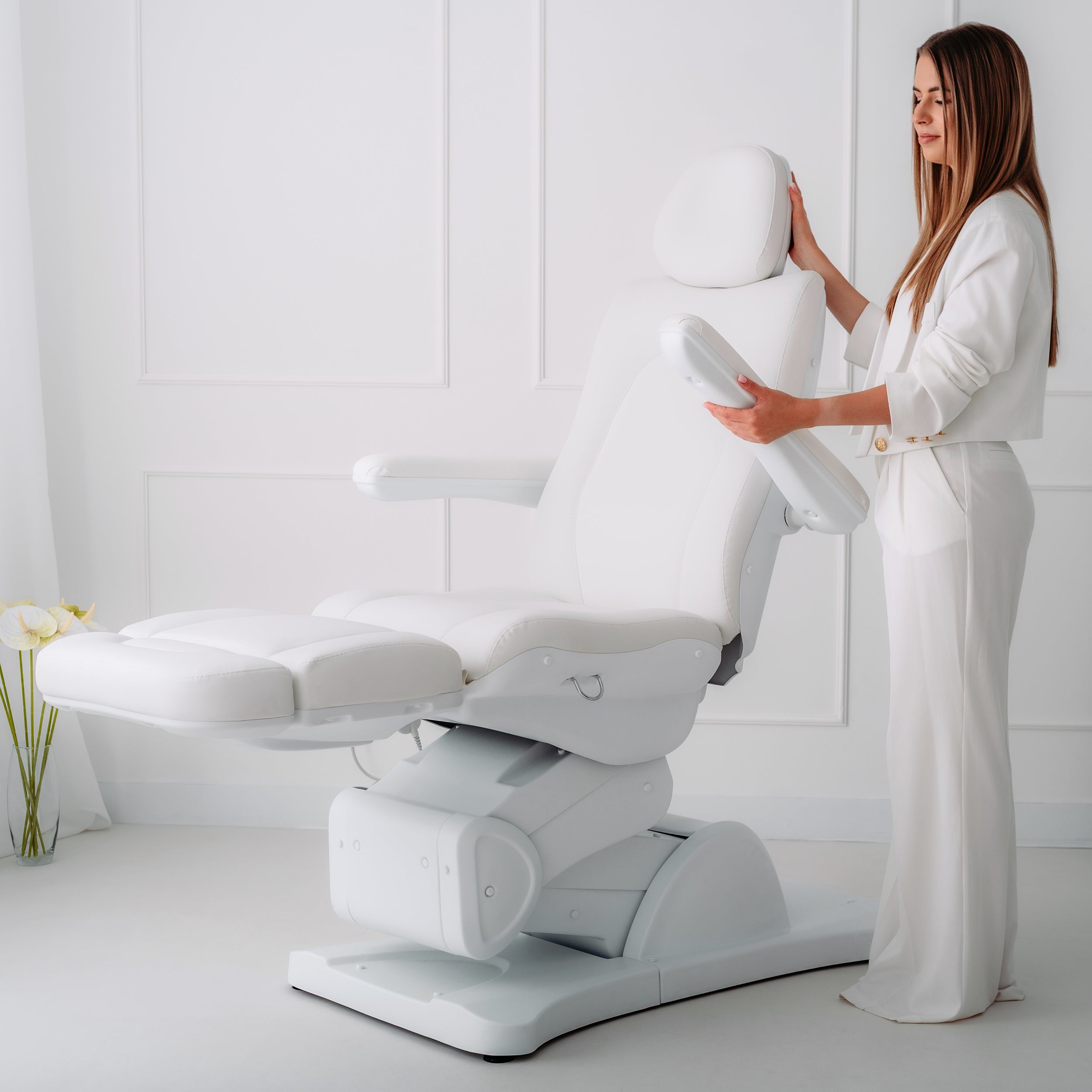 Sorina PRO 5 elektrinis kosmetologinis krėslas Touch Core K301, baltas