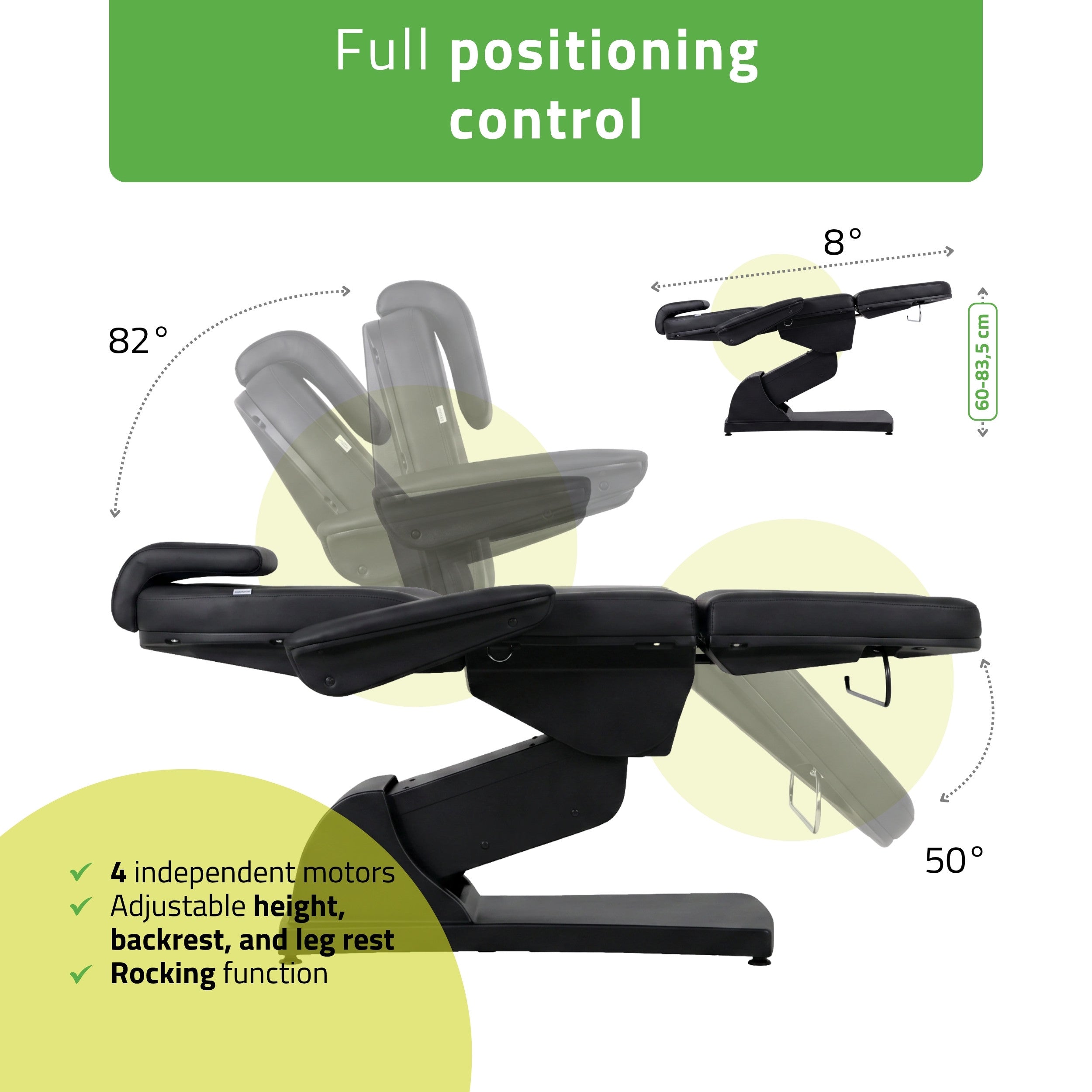 Electric beauty chair Velora PRO 4 Touch Core k315 black