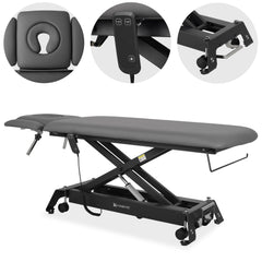 --Evero Cross X4 ERGO therapy table, electric height adjustment with hand remote control, ERGO cushion, Touch Core k322 gray-