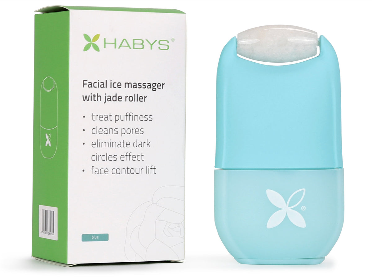 Face ice massager with stone, HABYS, blue M