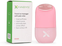 Face ice massager with stone, HABYS, pink M