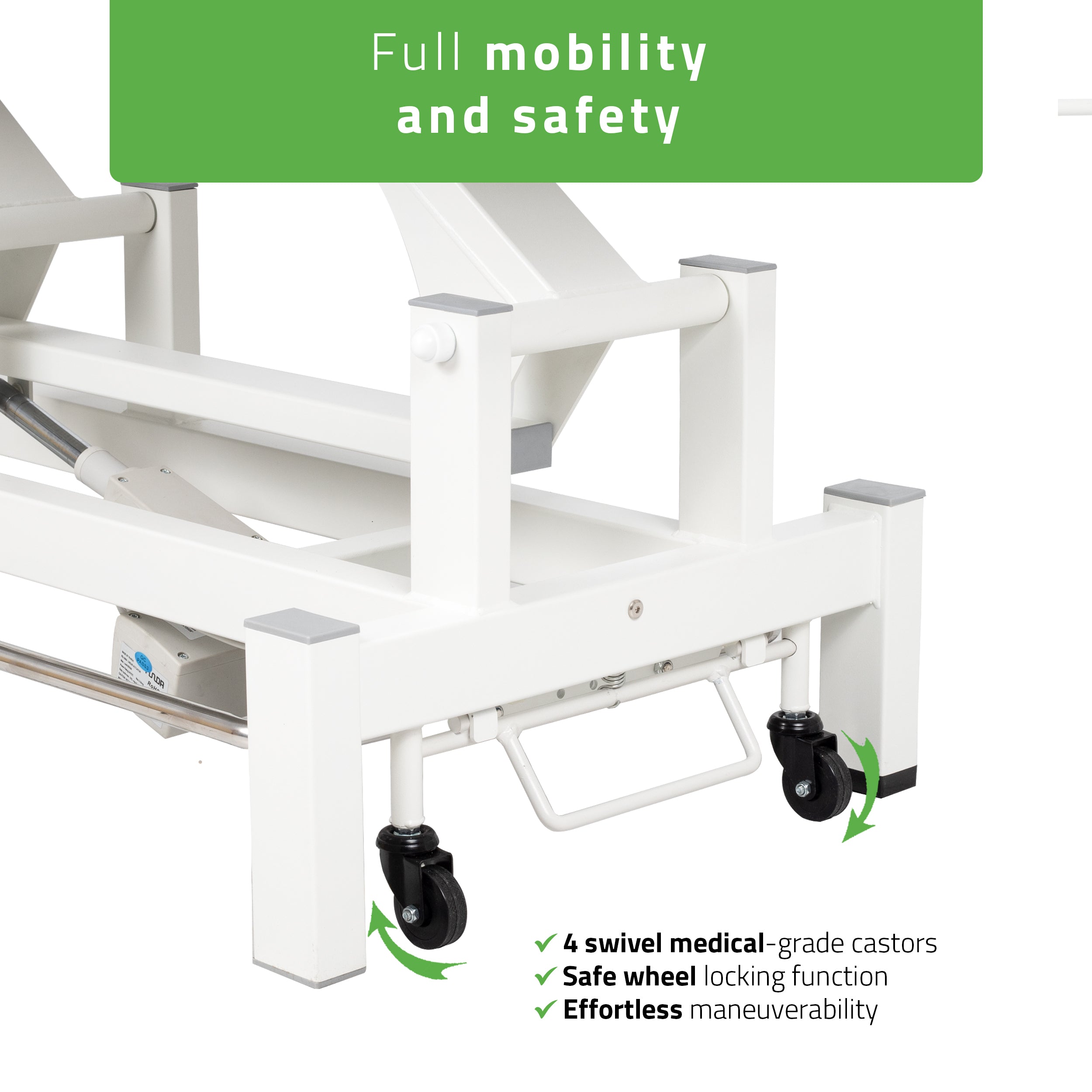 Elektrinis masažo / reabilitacijos stalas Fortis 2 ERGO – Habys, šviesiai pilkas