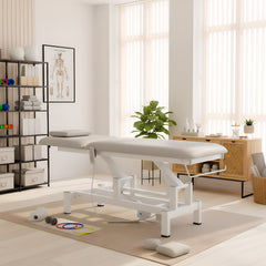 -1-Fortis 2 treatment table, electric adjustment, hand remote control, head cushion, k729 light gray-1