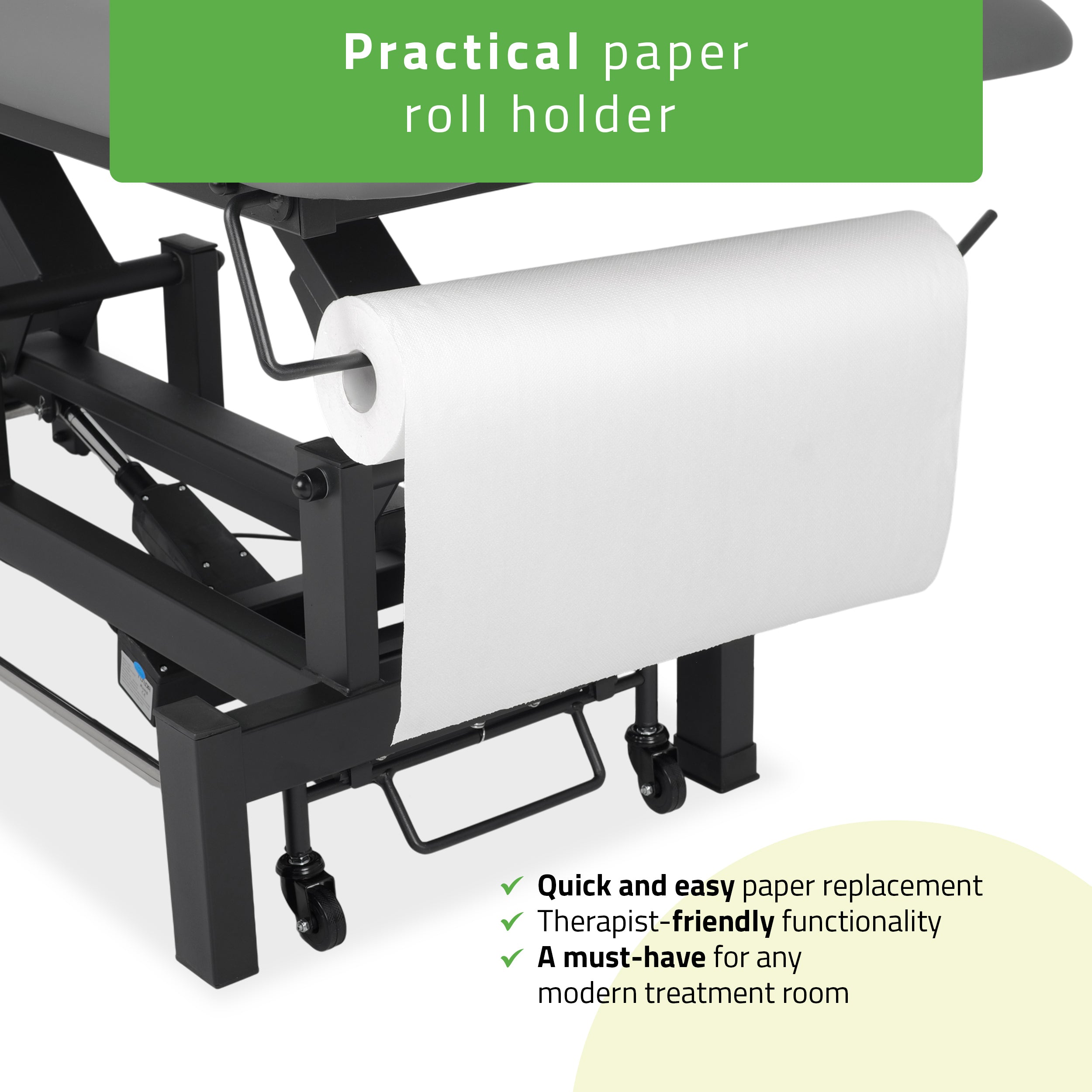 -5-Fortis 4 ERGO treatment table, electric height adjustment with foot control bar, ERGO cushion, k722 gray-5