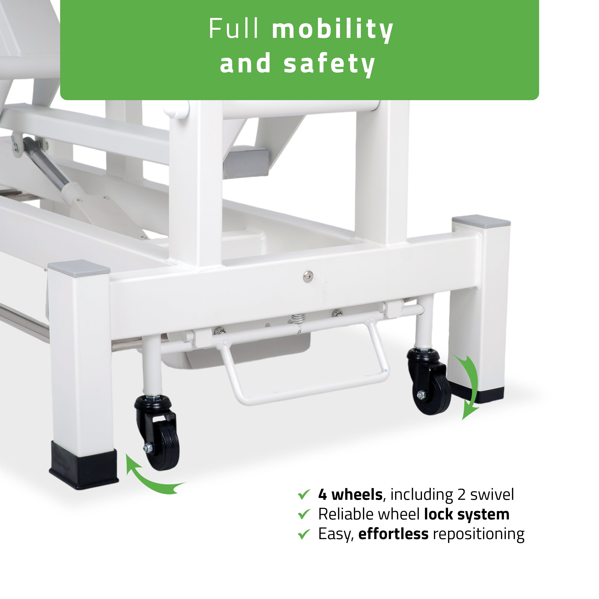 -3-Fortis 4 ERGO treatment table, electric height adjustment with foot control bar, ERGO cushion, k729 light gray-3