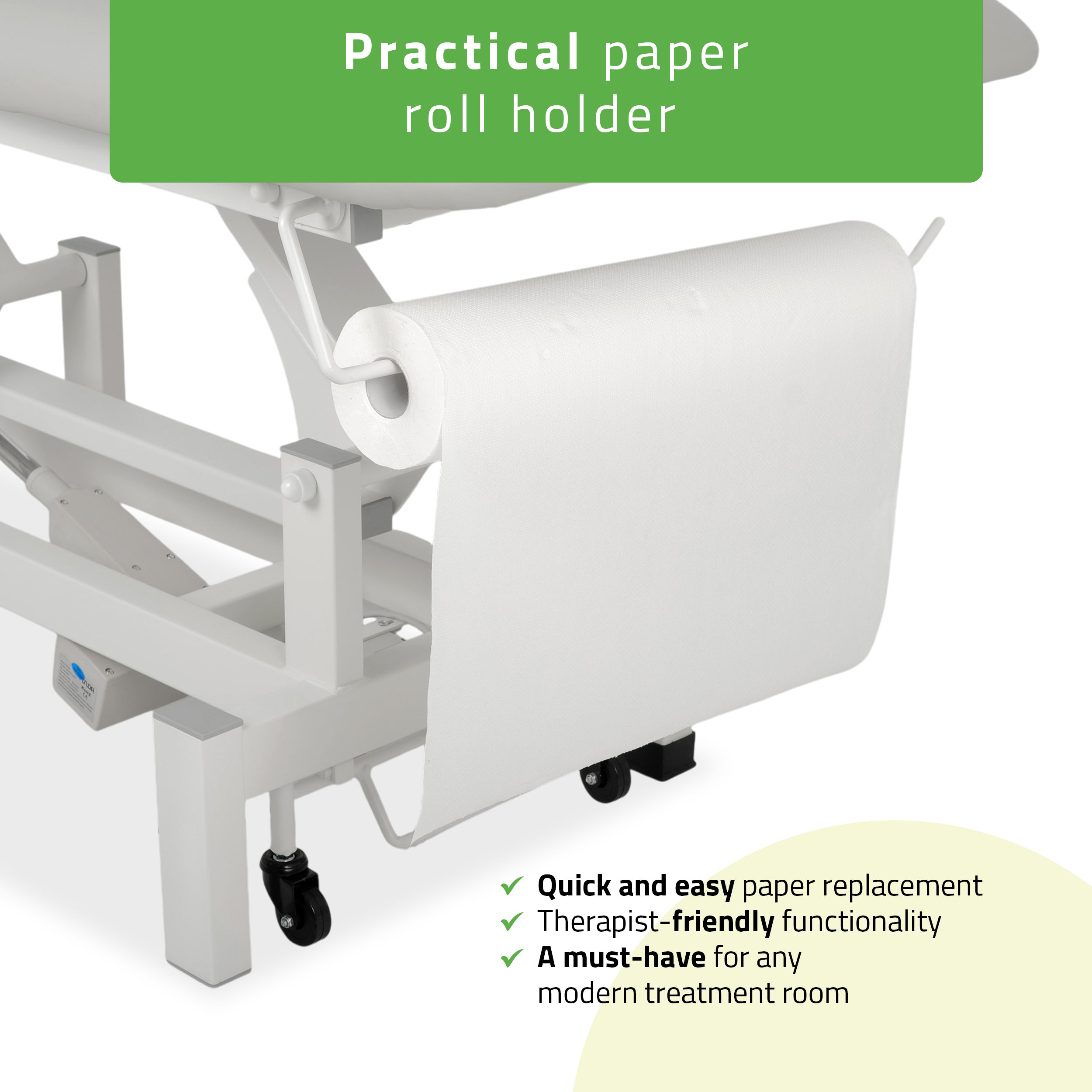 -5-Fortis 4 ERGO treatment table, electric height adjustment with hand remote control, ERGO cushion, k729 light gray-5