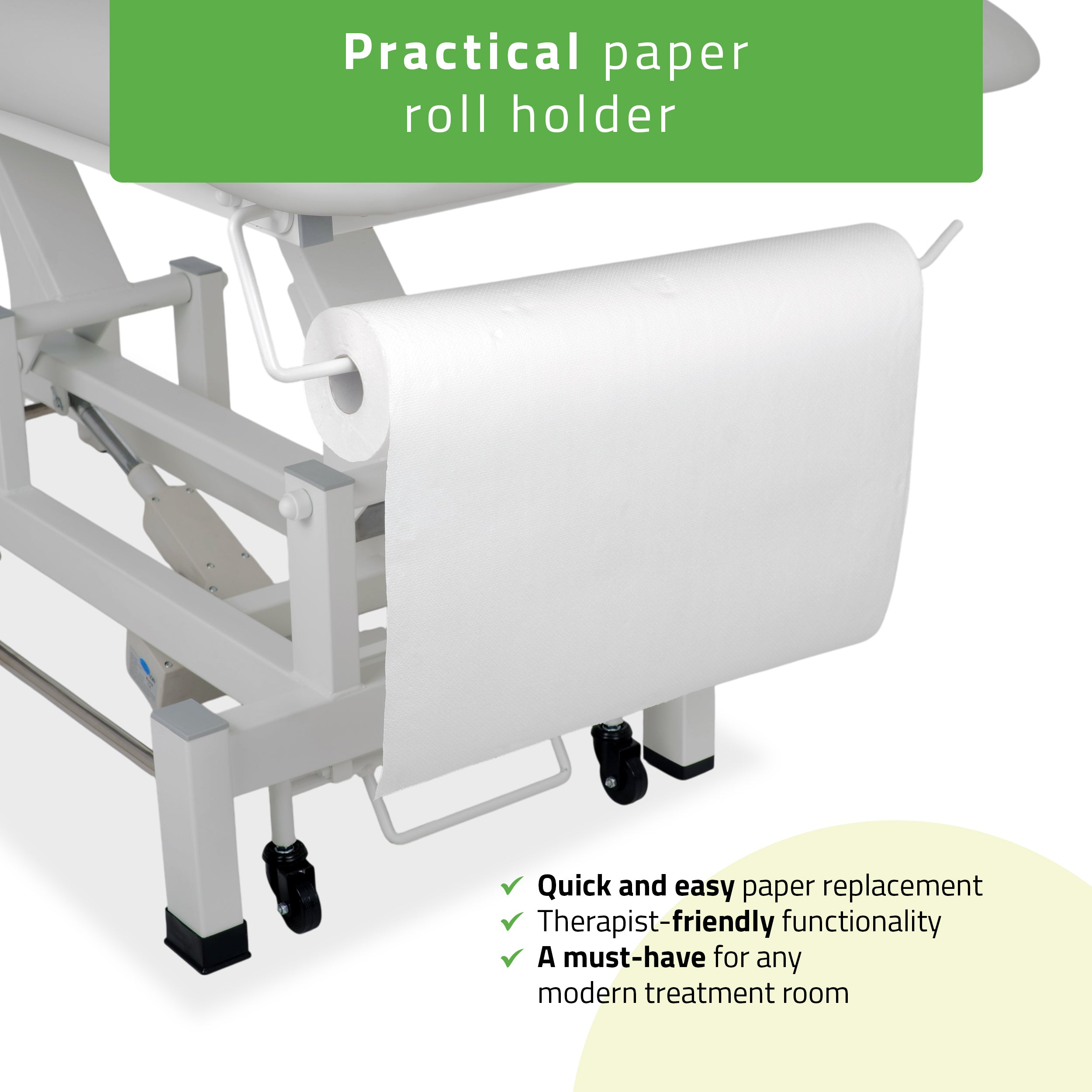 -7-Fortis 5 ERGO treatment table, electric height adjustment with foot control bar,ERGO cushion, k729 light gray-7