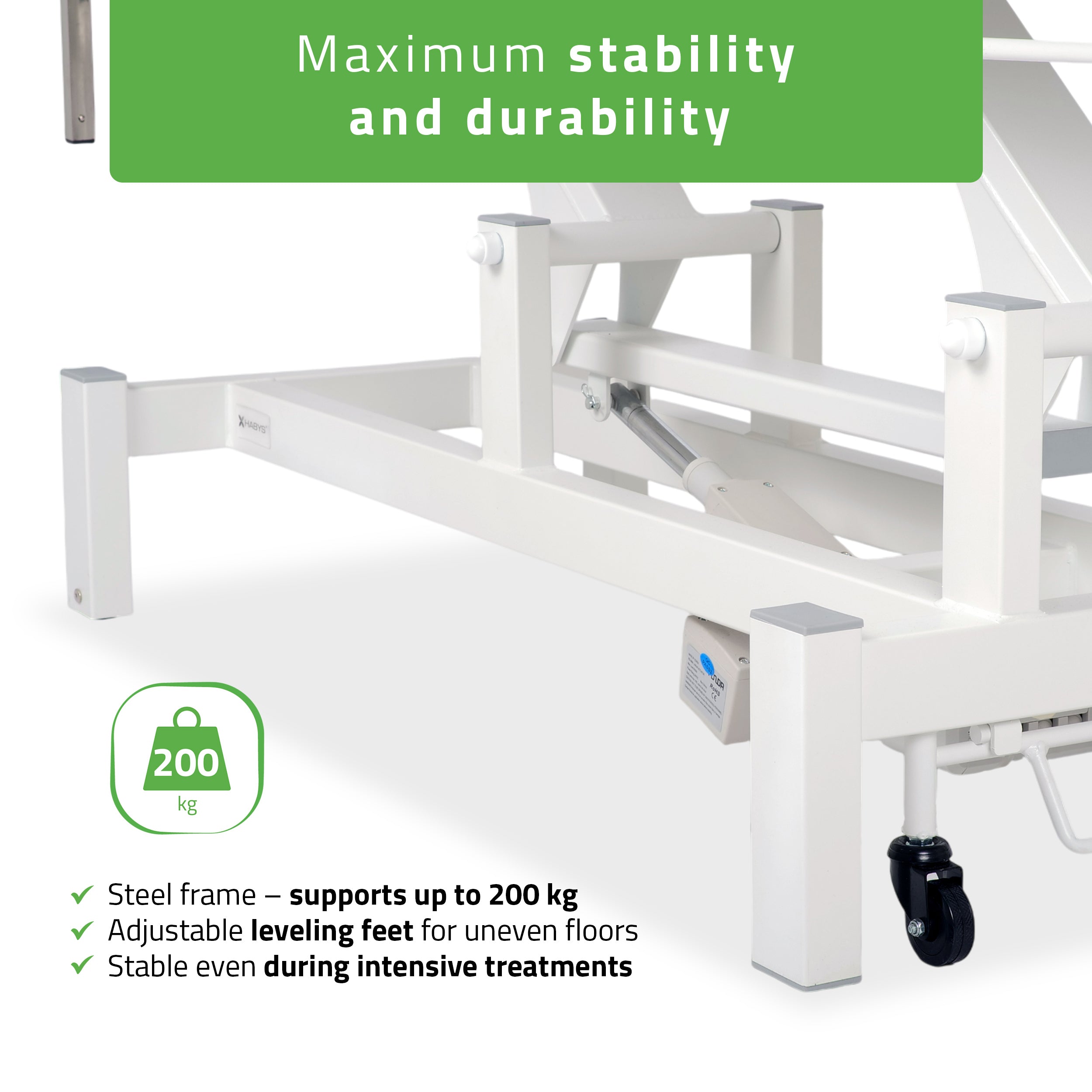 -6-Fortis 5 ERGO treatment table, electric height adjustment with hand remote control, ERGO cushion, k729 light gray-6