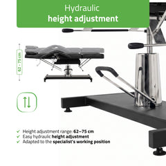 Alora hidraulinis kosmetologinis krėslas Touch Core K315, juodas