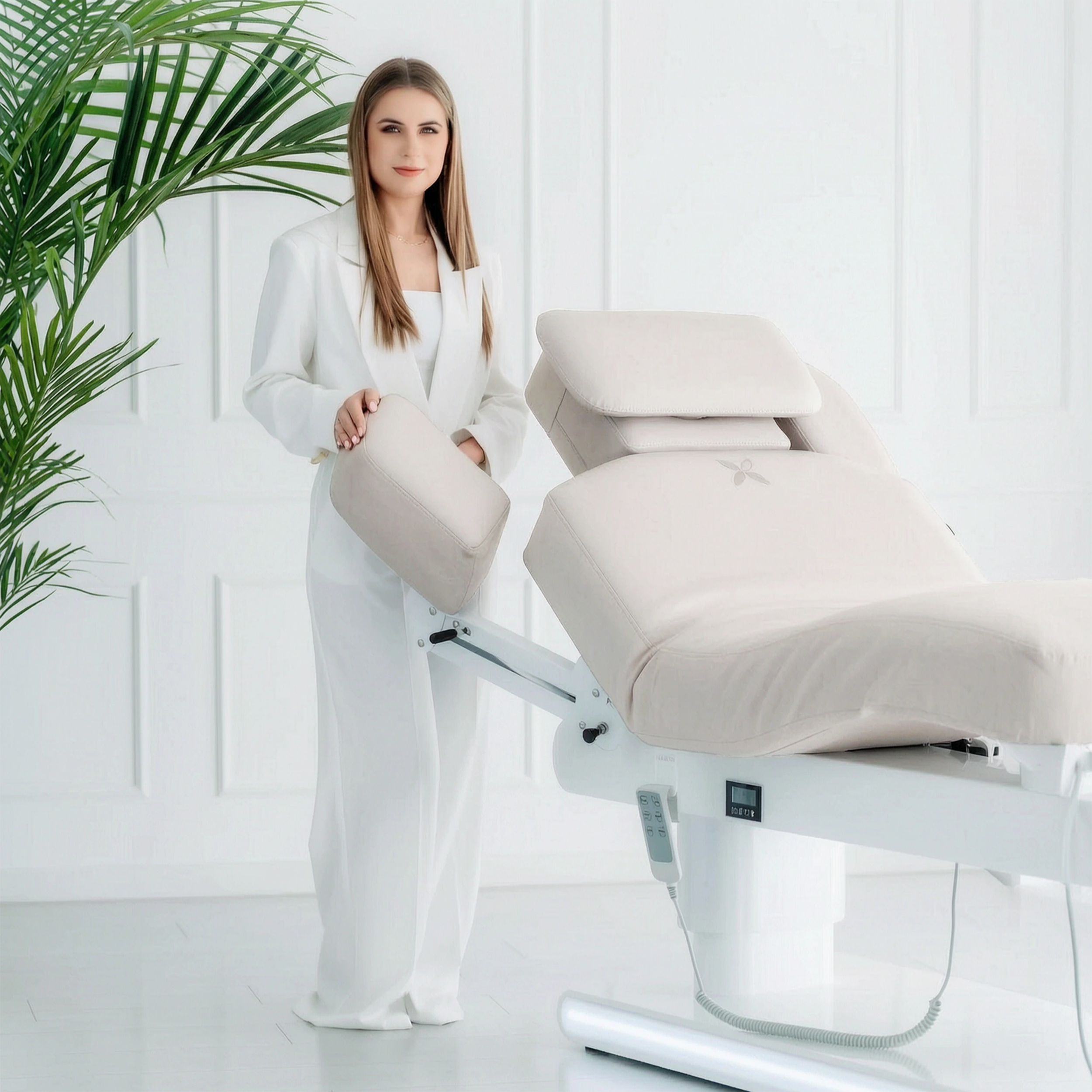 Eterna Grey elektrinis šildomas masažo ir SPA gultas Gentle Flex K922, pilkas