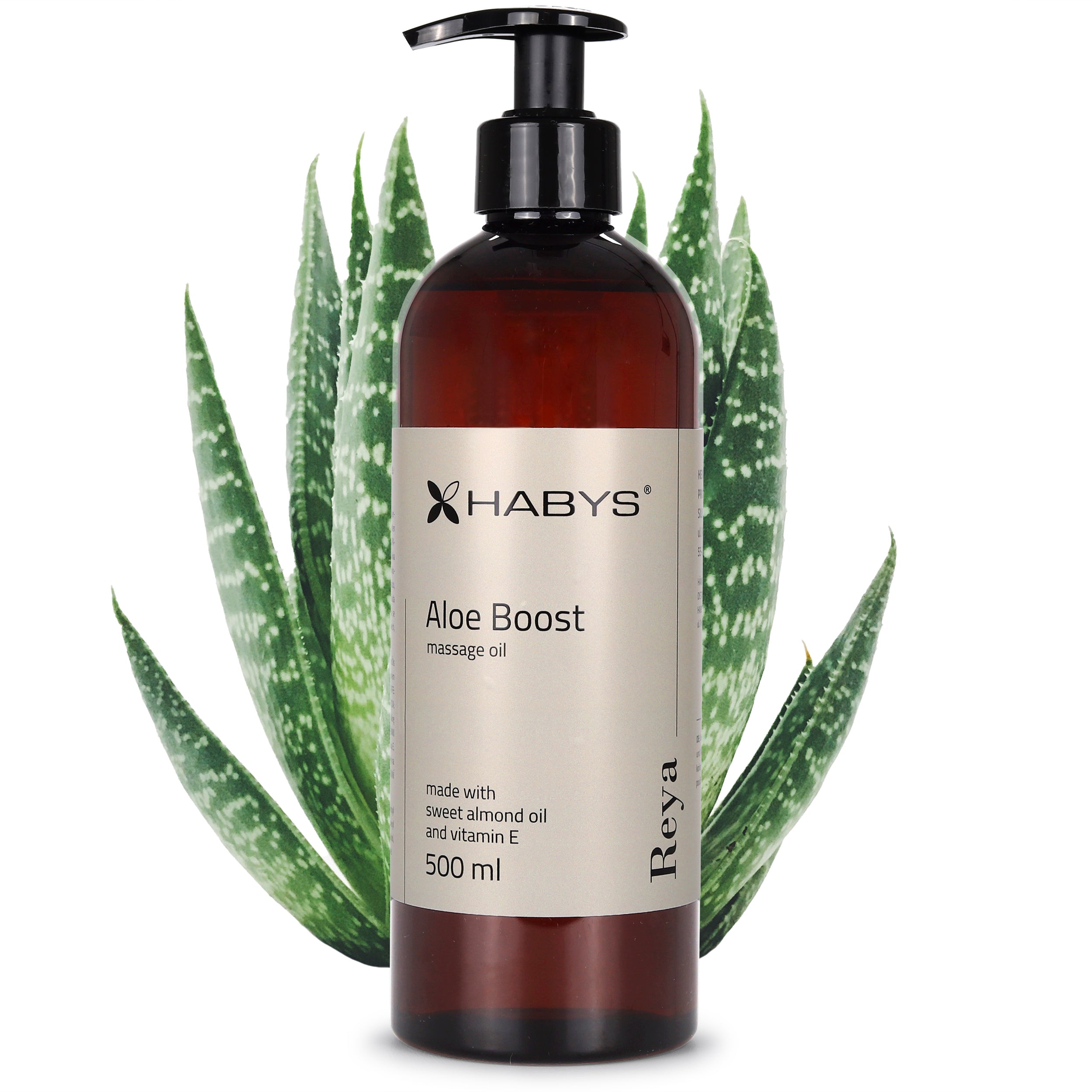 Massage Oil, Aloe Boost, HABYS 500 ml