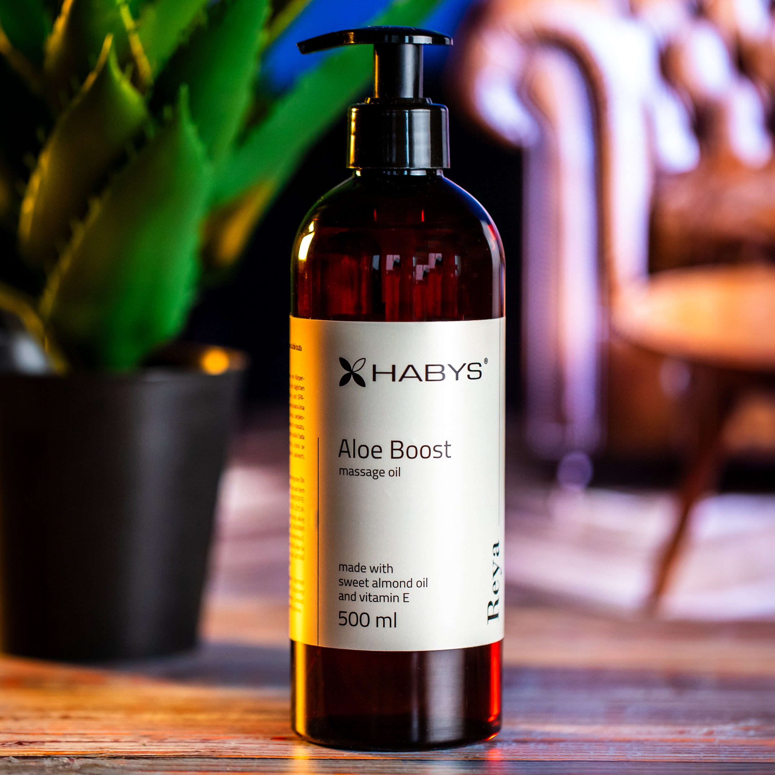 Massage Oil, Aloe Boost, HABYS 500 ml