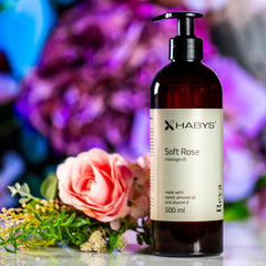 Massage Oil, Soft Rose, HABYS 500 ml