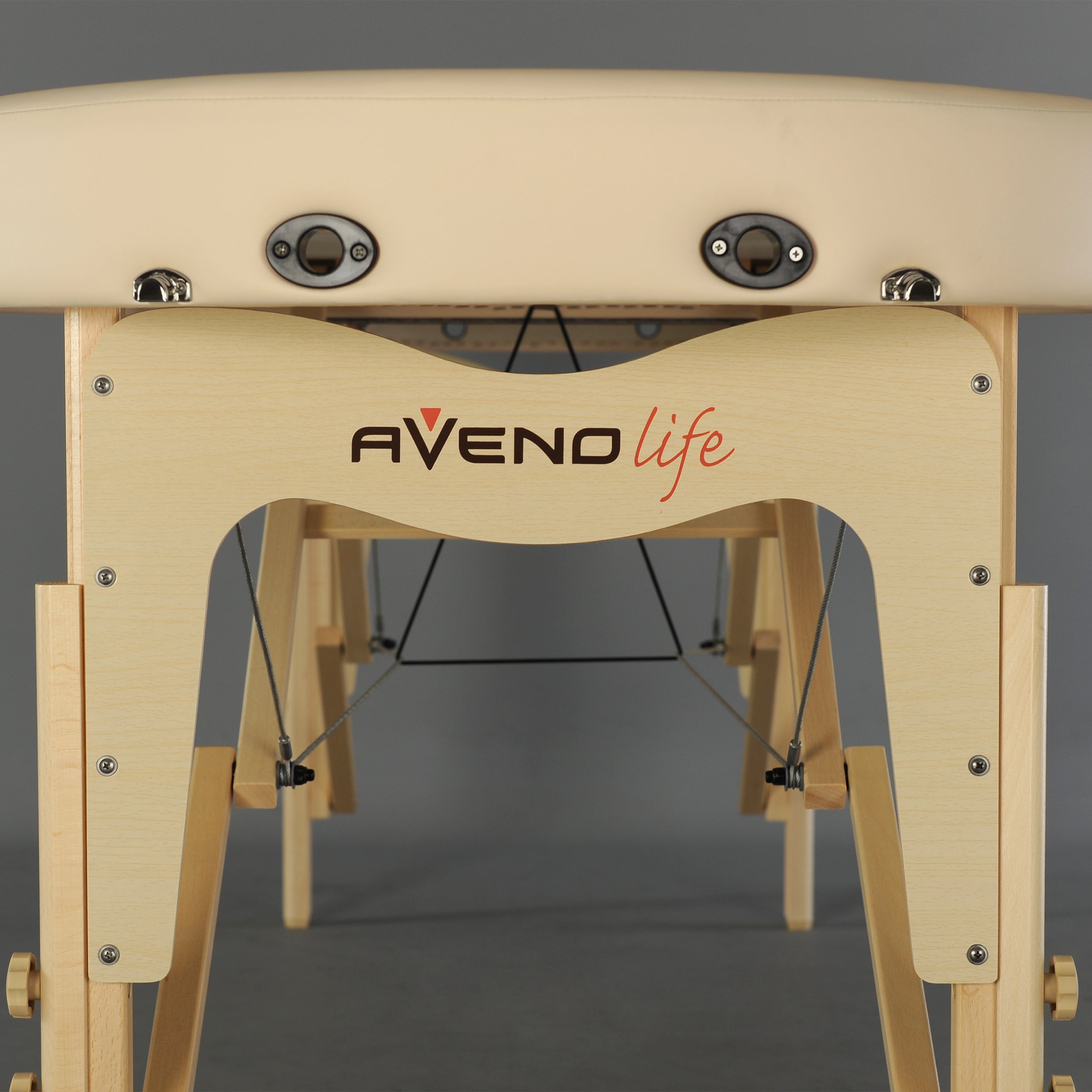 Profesionalus masažo stalas „Aveno Life Elza Soft Touch K607“ – moka smėlio spalvos