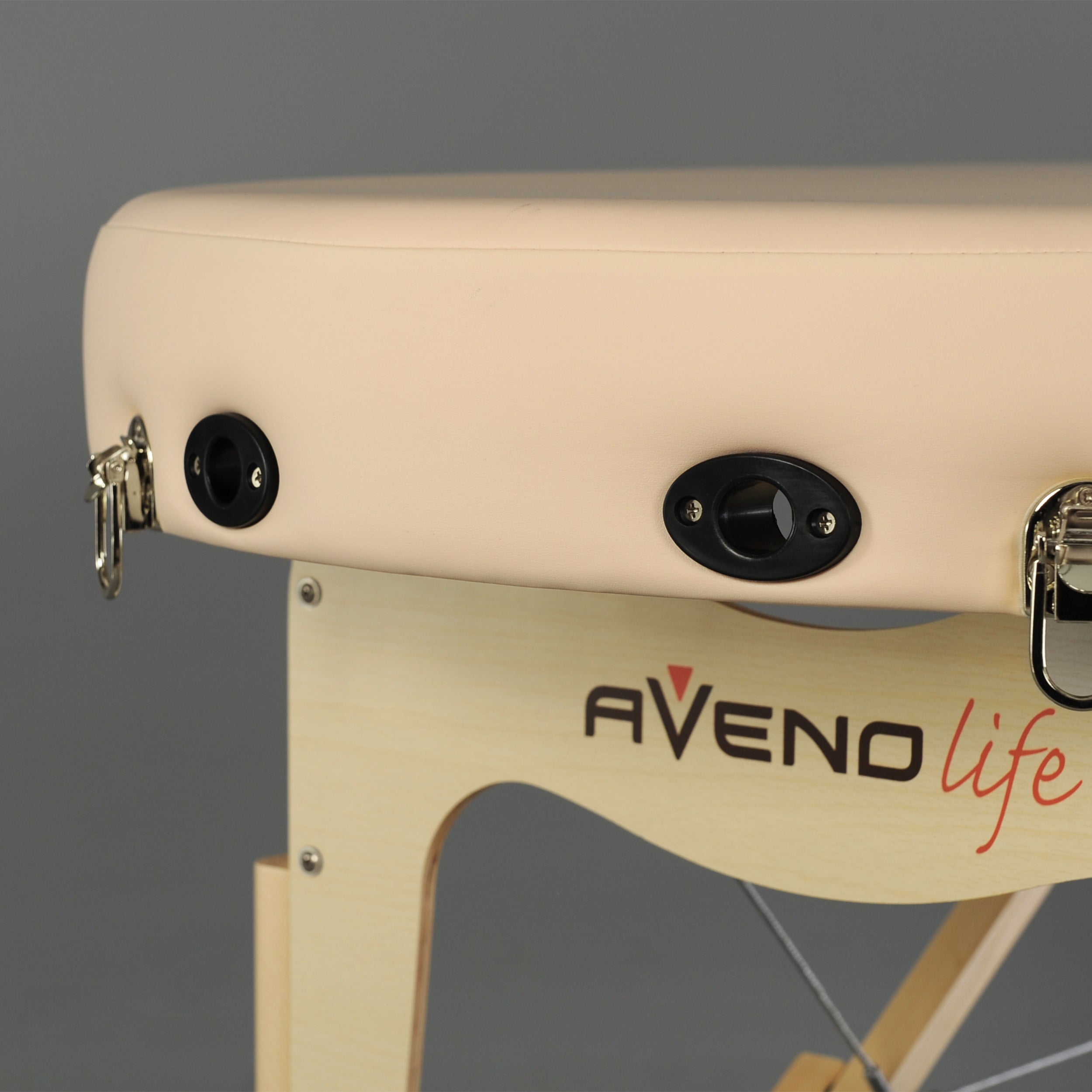 Profesionalus masažo stalas „Aveno Life Elza Soft Touch K607“ – moka smėlio spalvos