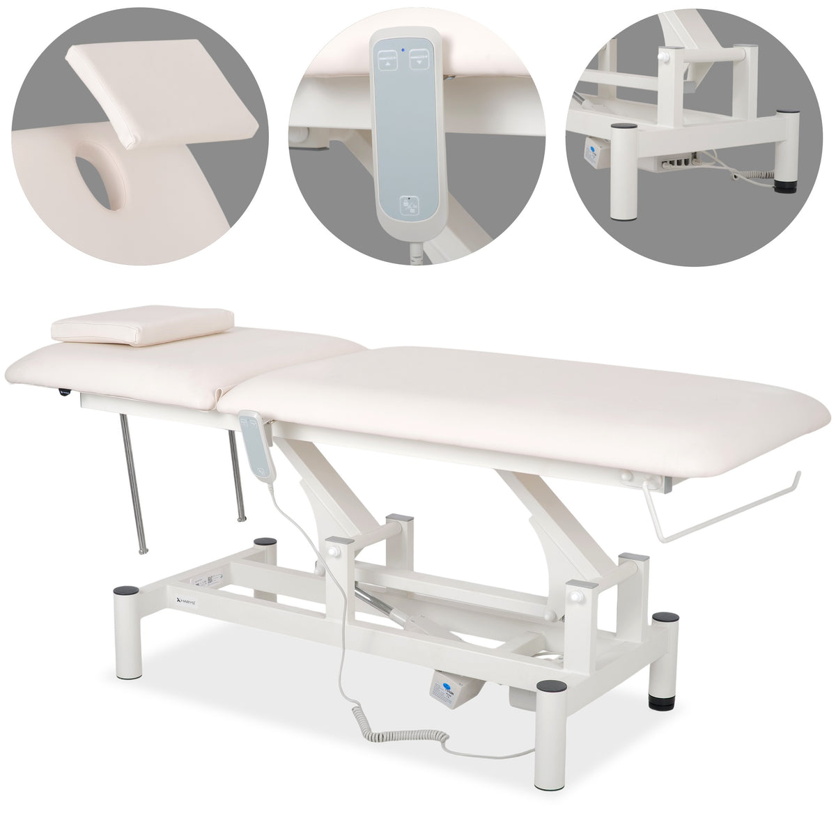 --Optima therapy table, electric height adjustment with hand remote –   Satin Comfort k701 white-