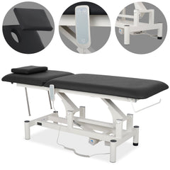 --Optima therapy table, electric height adjustment with hand remote – Satin Comfort k715 black-