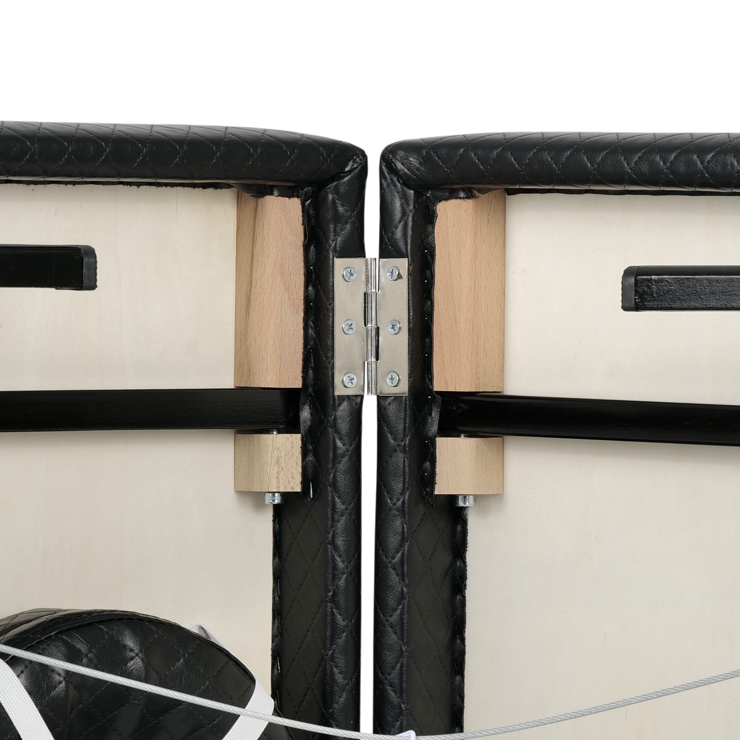 Nešiojamas kosmetologinis ir masažo gultas Estetic Black Comfy Base K515, juodas – AVENO LIFE