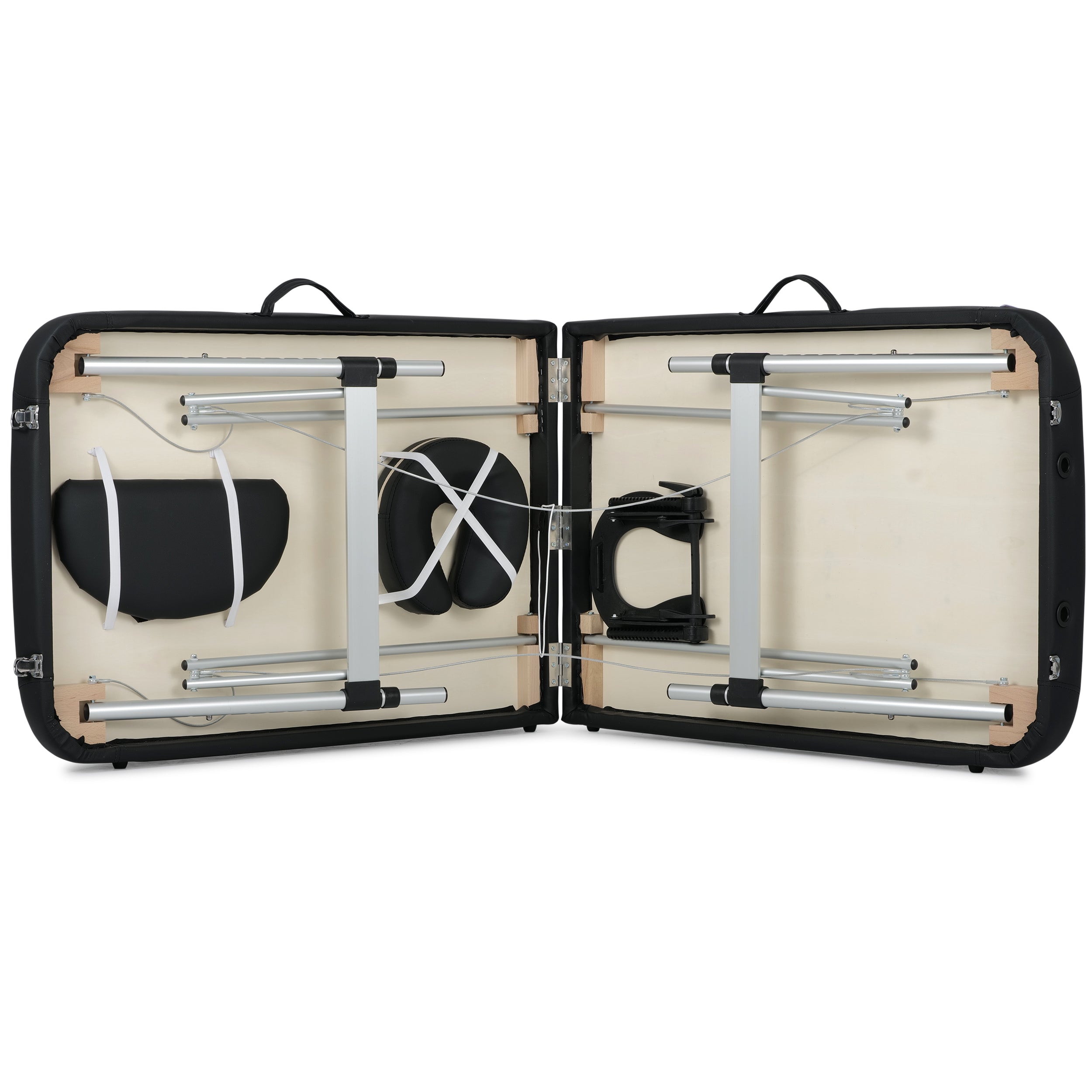 Nešiojama kosmetologinė ir masažo lova „Aveno Life Estetic Dark Comfy Base K515“ – juoda