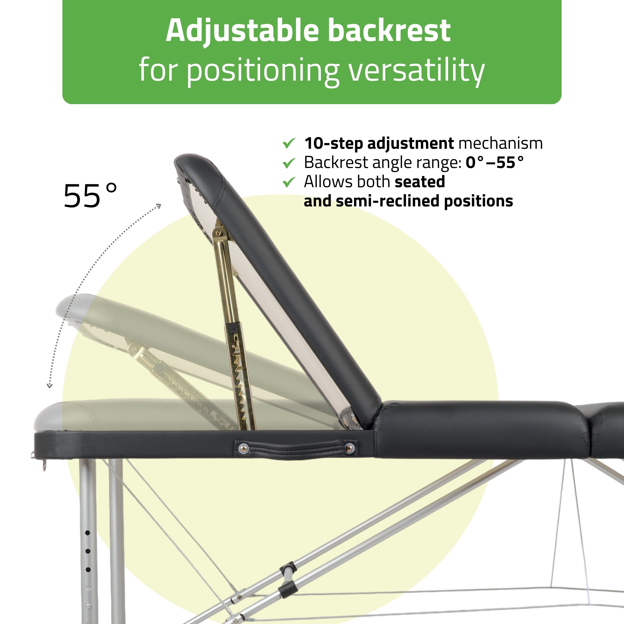 Portable massage table Adele 60 Comfy Base K515 Black