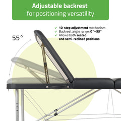 Portable massage table Adele 60 Comfy Base K515 Black