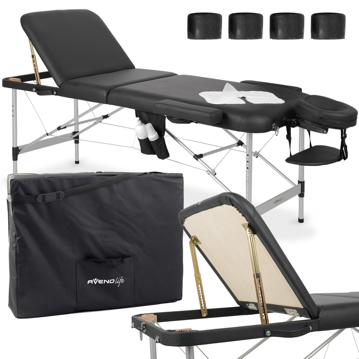 Portable massage table Adele 60 Comfy Base K515 Black