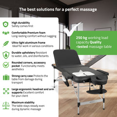 Portable massage table Adele 60 Comfy Base K515 Black