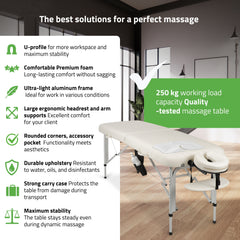 Portable massage table Vera 60 Comfy Base K501 White