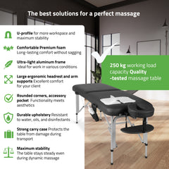 Portable massage table Vera 60 Comfy Base K515 Black