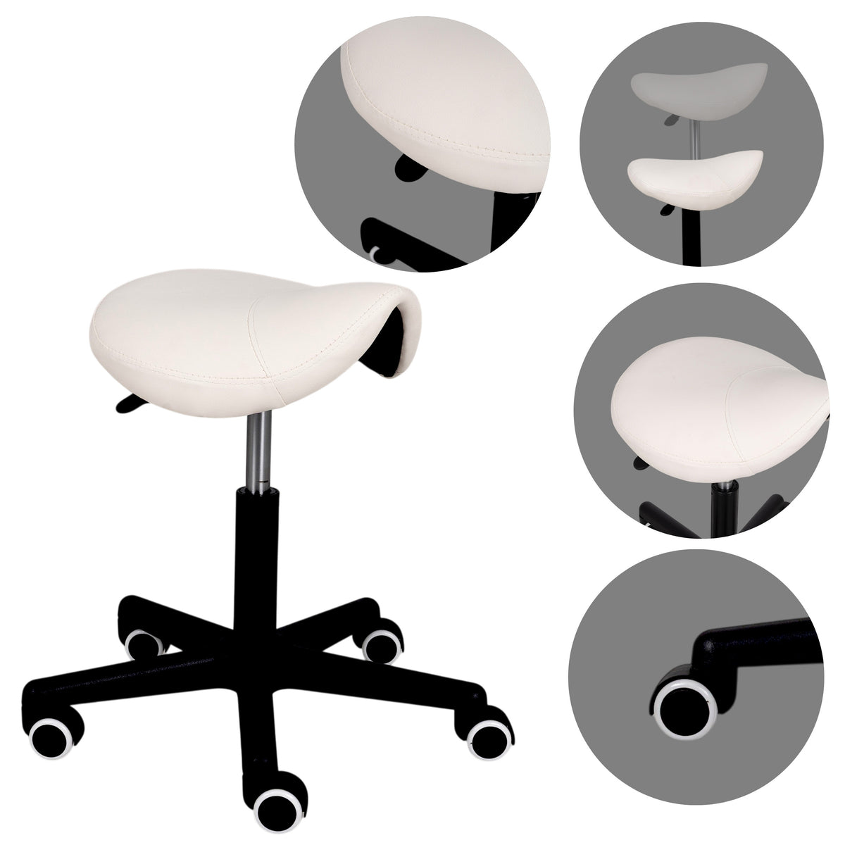 Meistro kėdutė balnas – Habys LUMO Comfy Base K501, balta